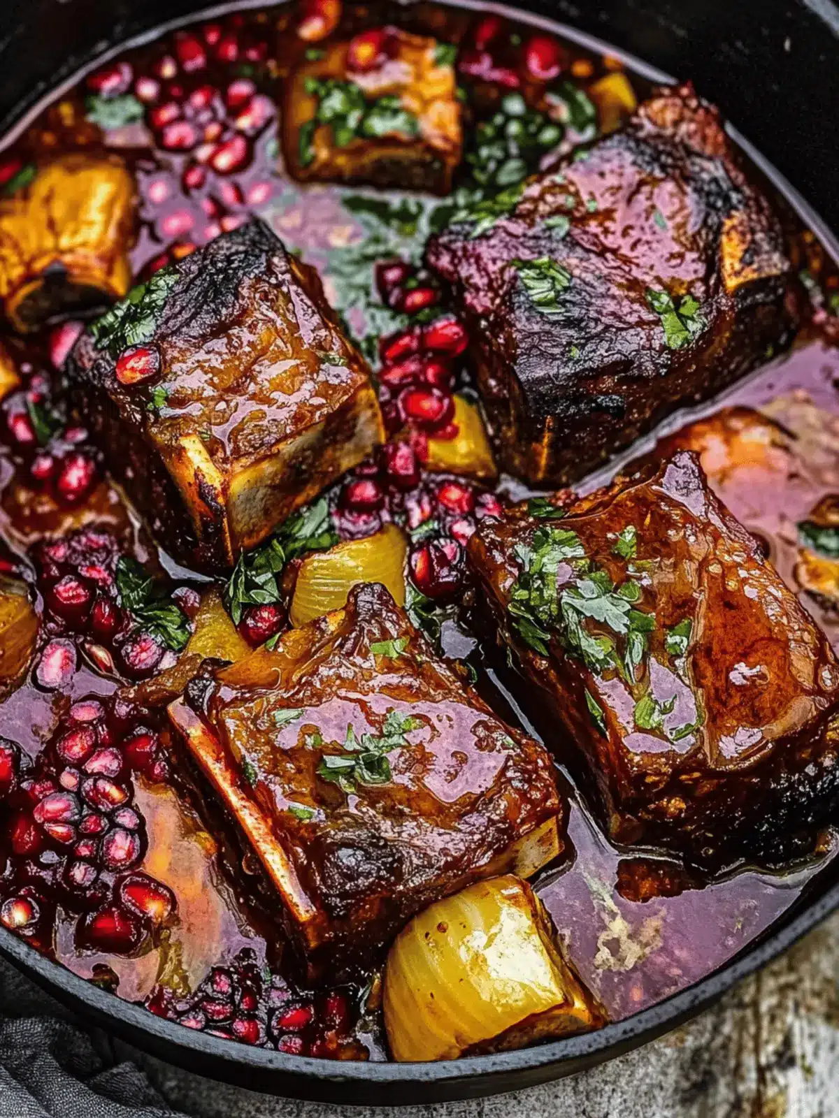 Red Wine & Pomegranate Short Ribs