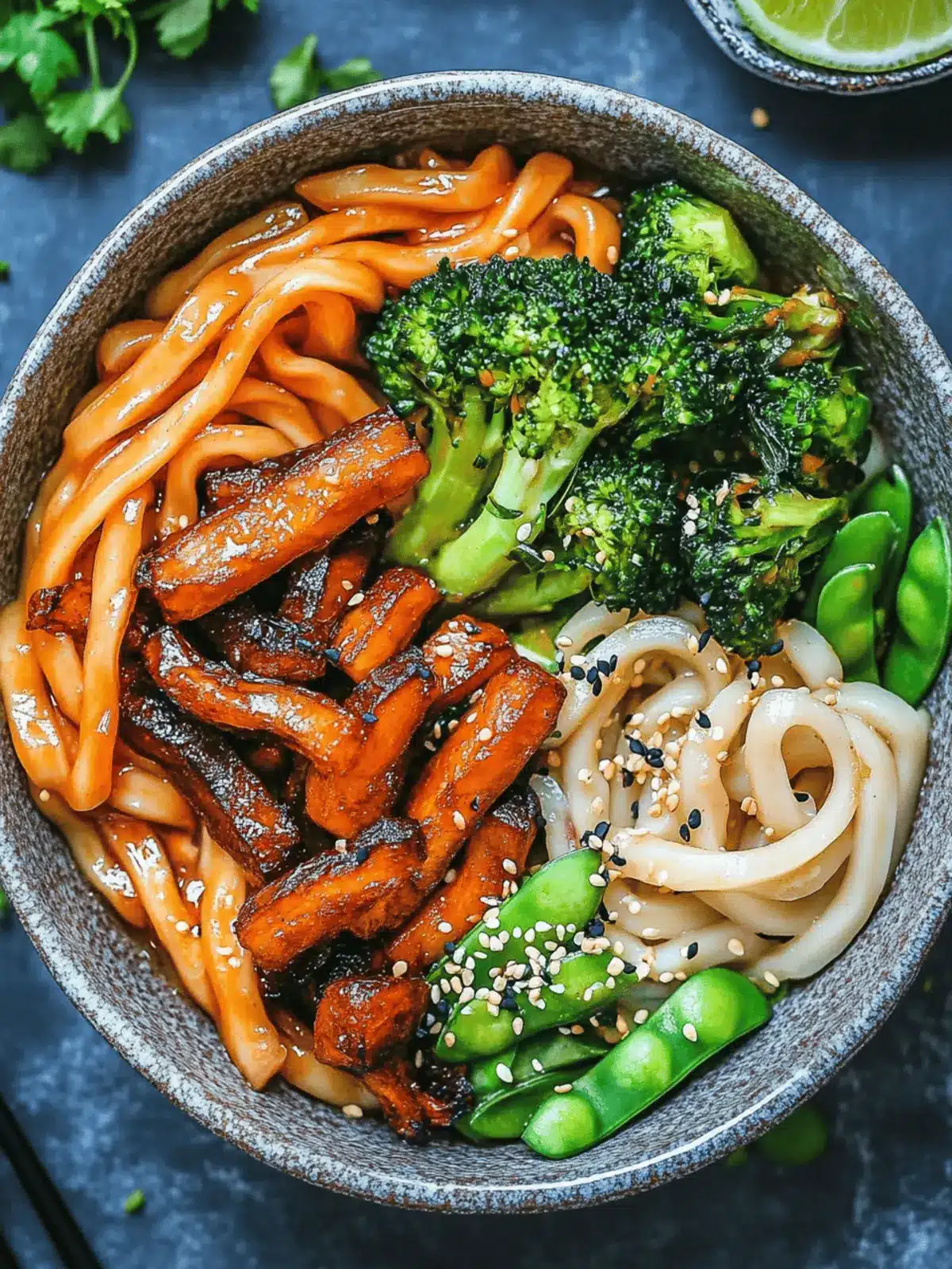 Udon Noodle and Veggie Bowl