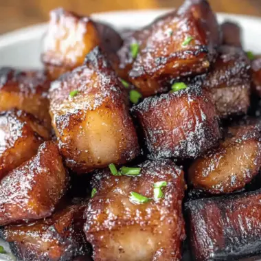 Air Fryer Pork Belly Bites
