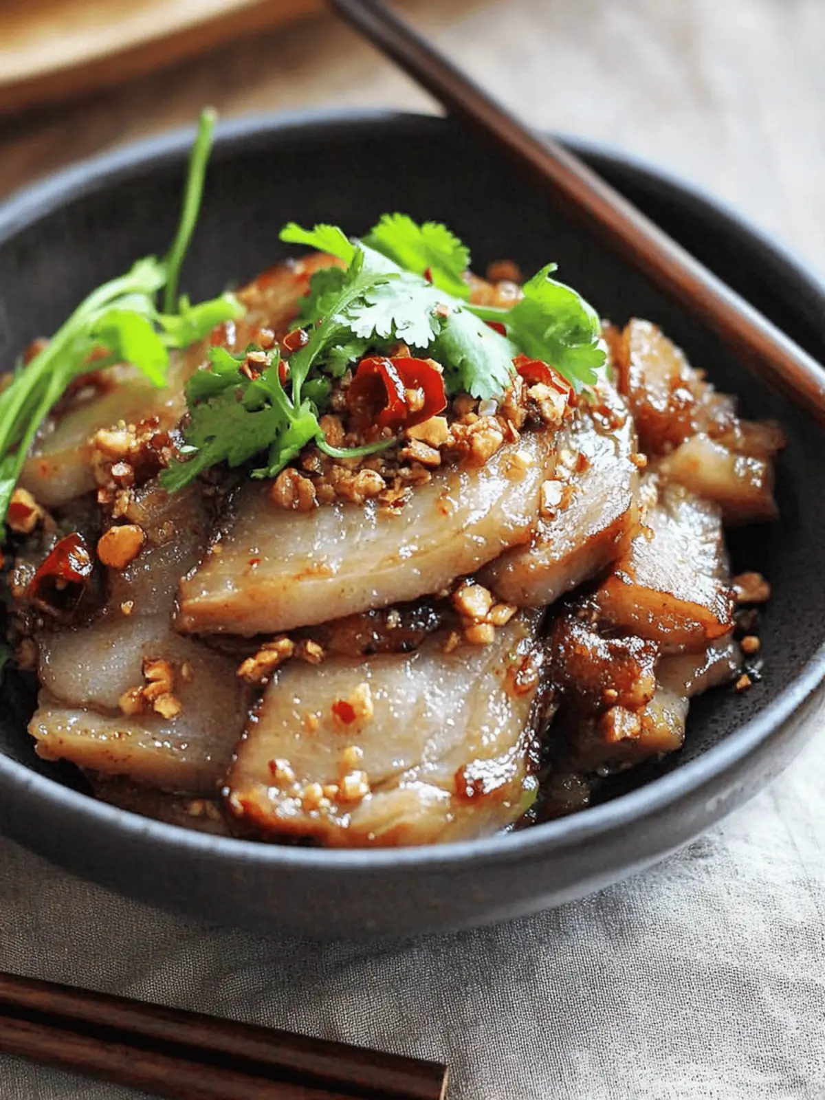 Pork Belly with Spicy Garlic Sauce