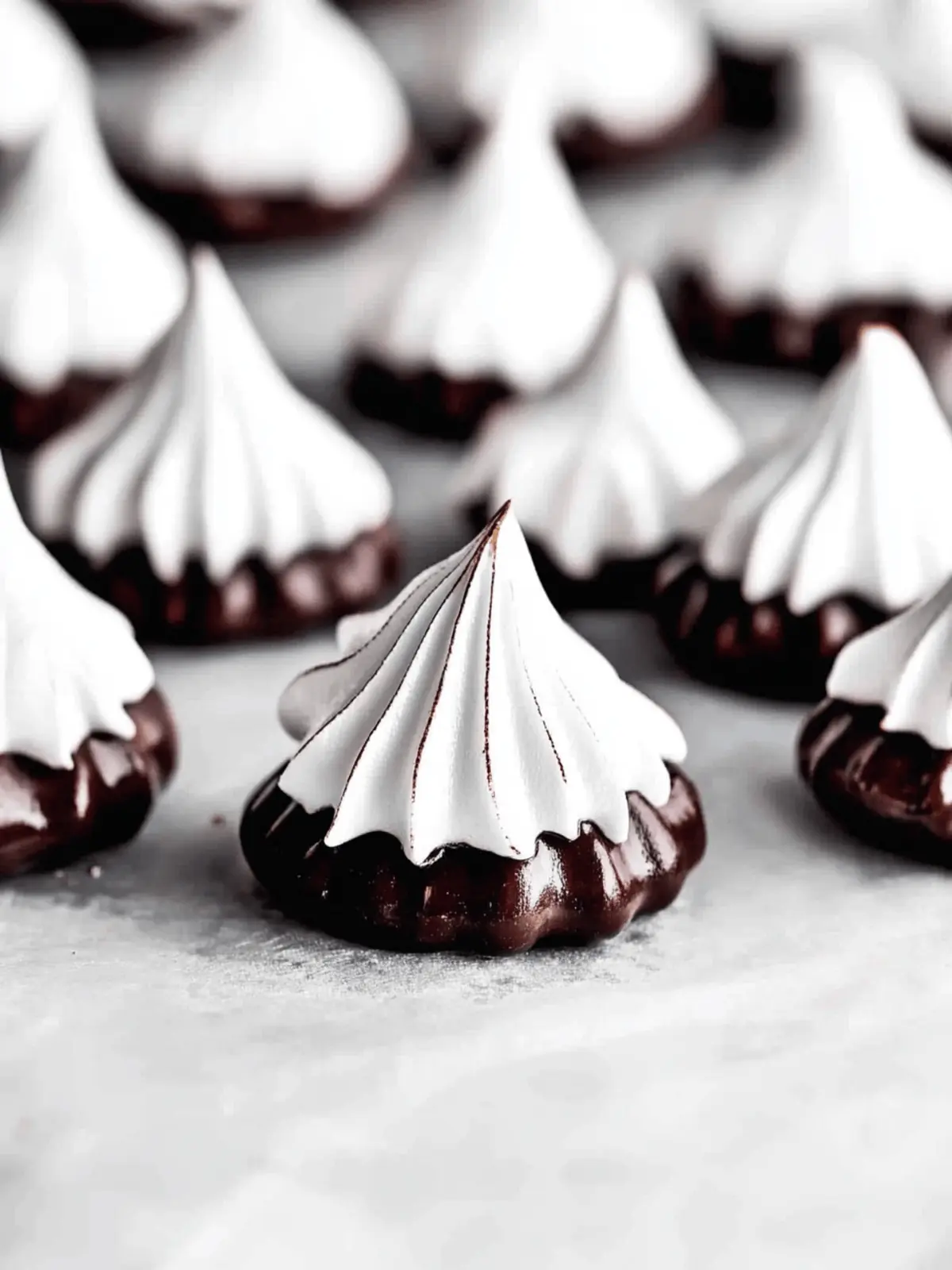 Chocolate Dipped Meringue Cookies