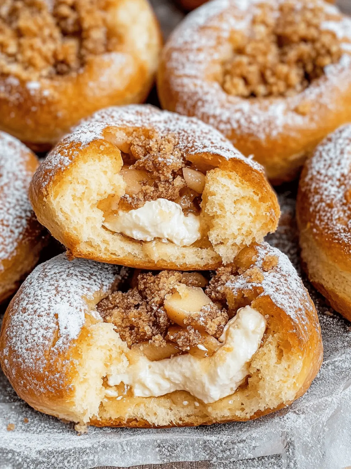 Apple Cheesecake Brioche Buns