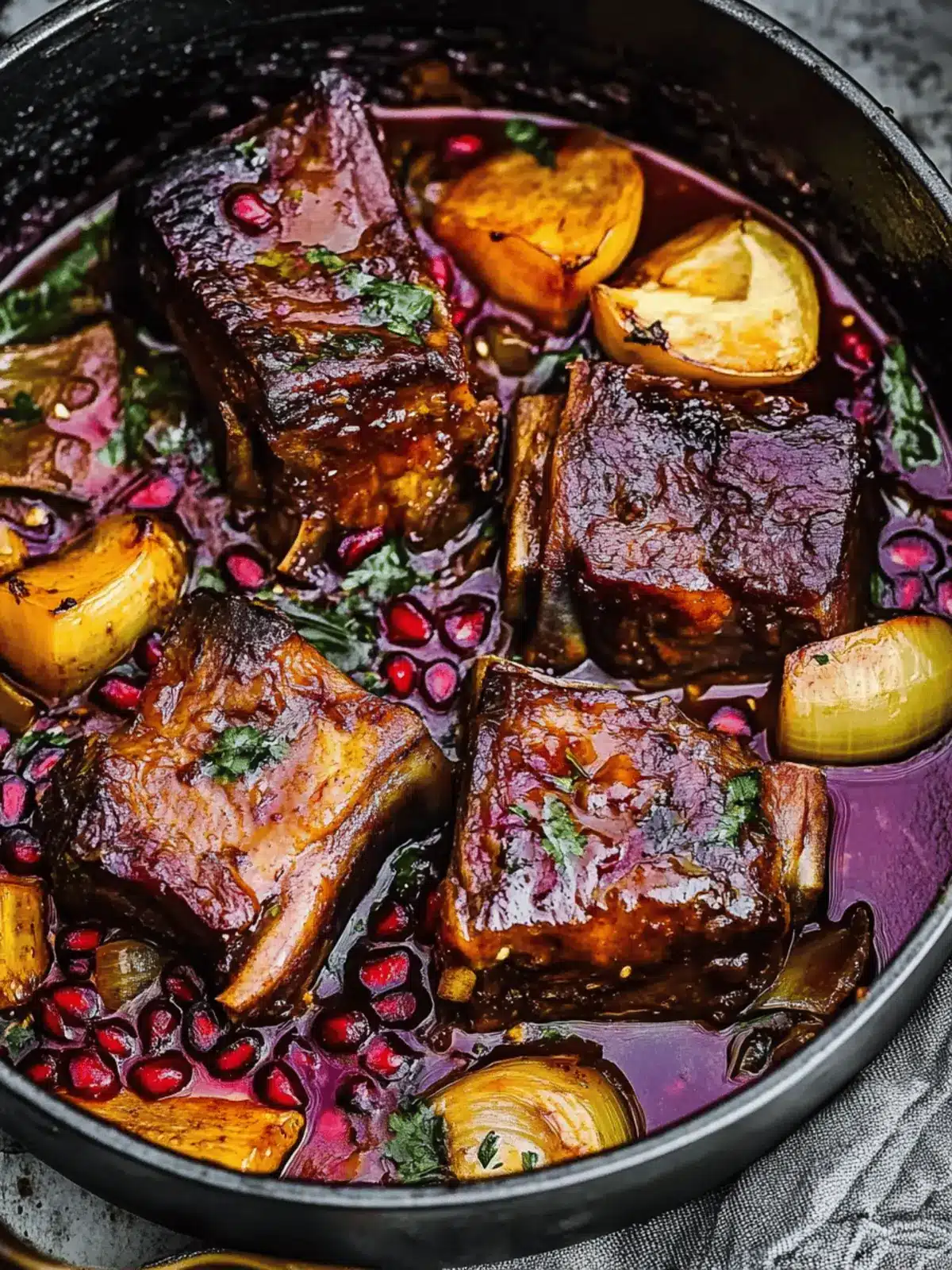 Red Wine & Pomegranate Short Ribs