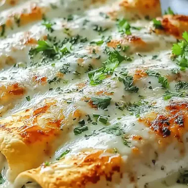 White Chicken Creamy Enchiladas
