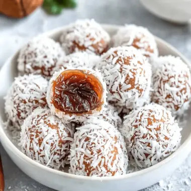 3 Ingredient Coconut Date Rolls