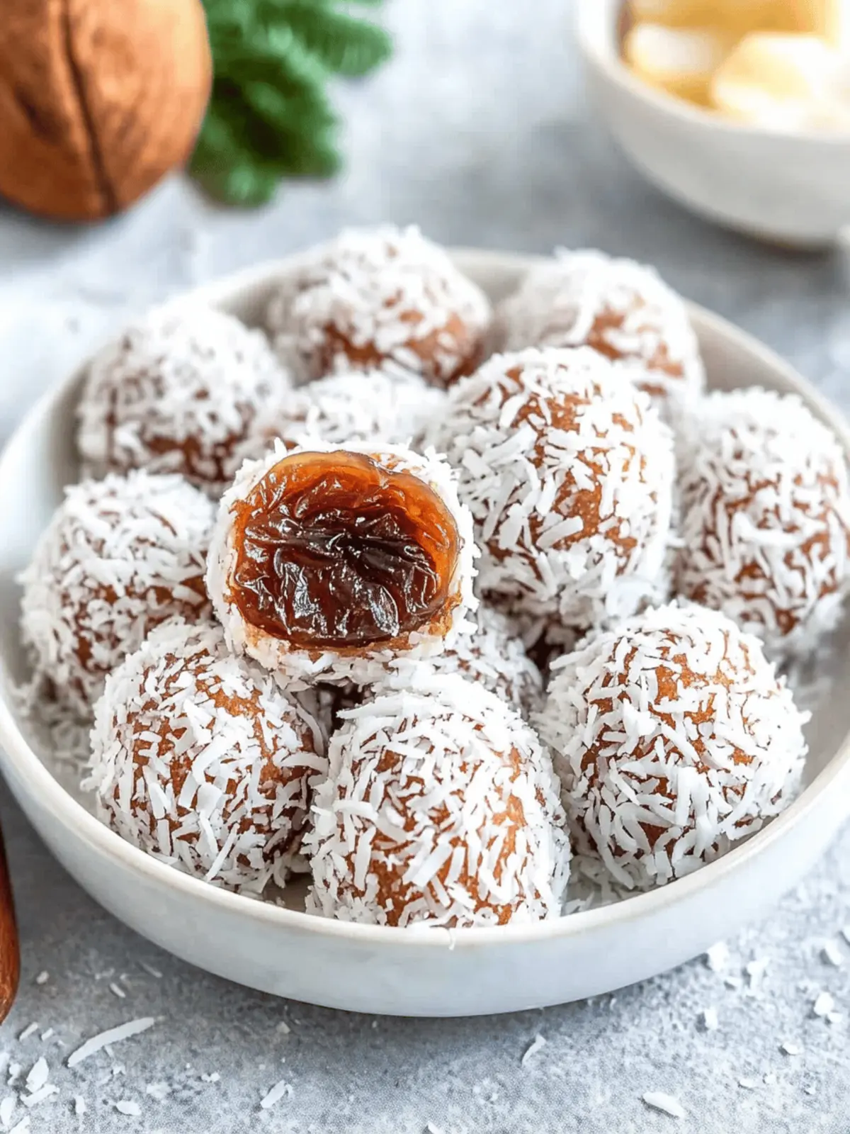 3 Ingredient Coconut Date Rolls