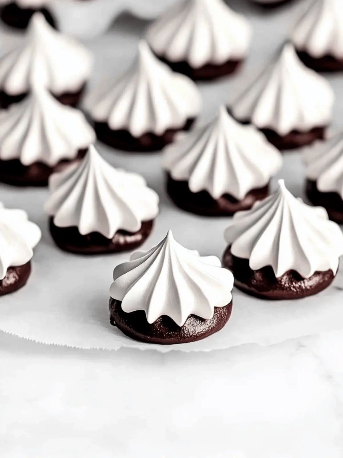 Chocolate Dipped Meringue Cookies