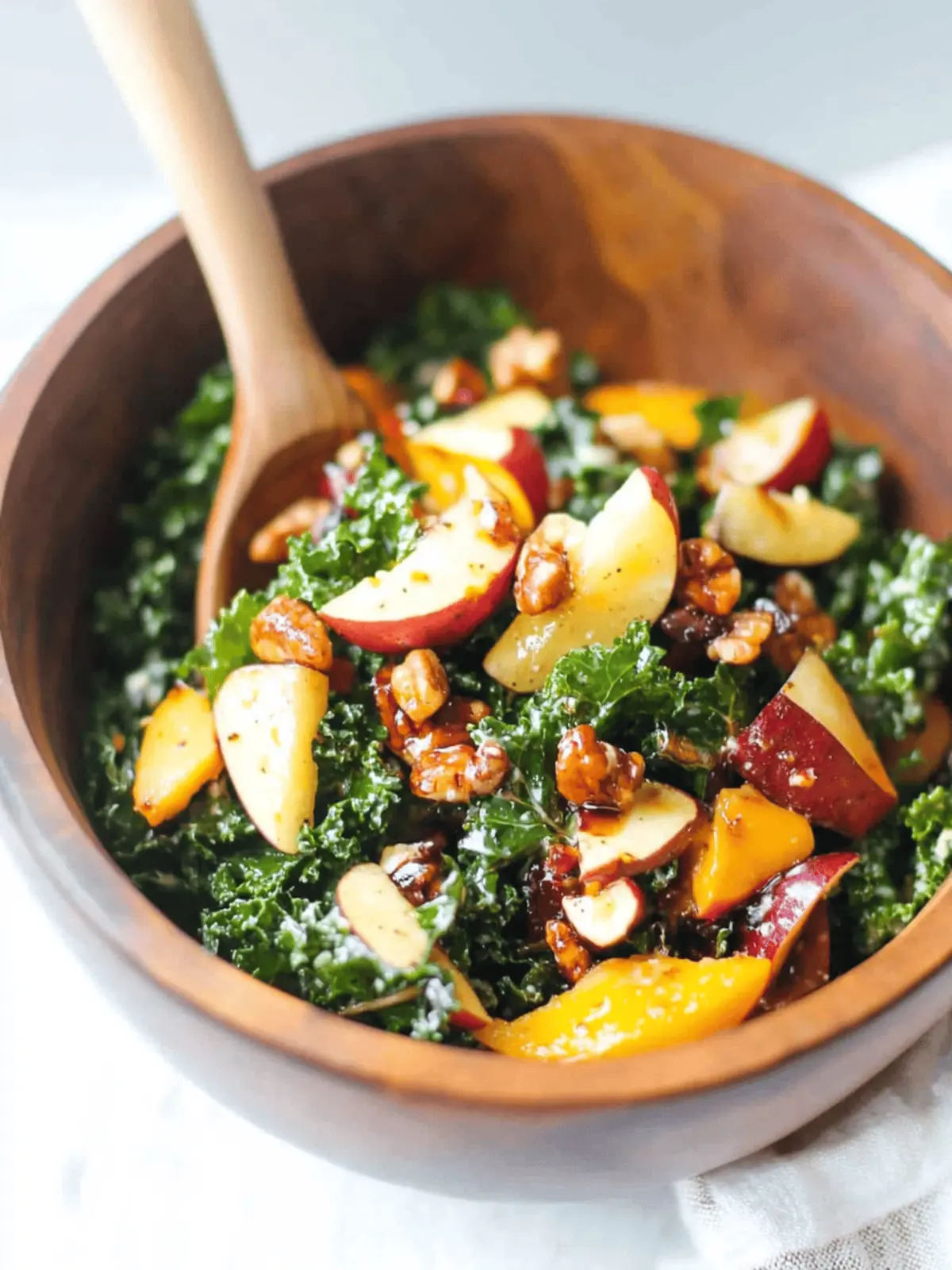 Autumn Kale Salad with Maple Balsamic Vinaigrette