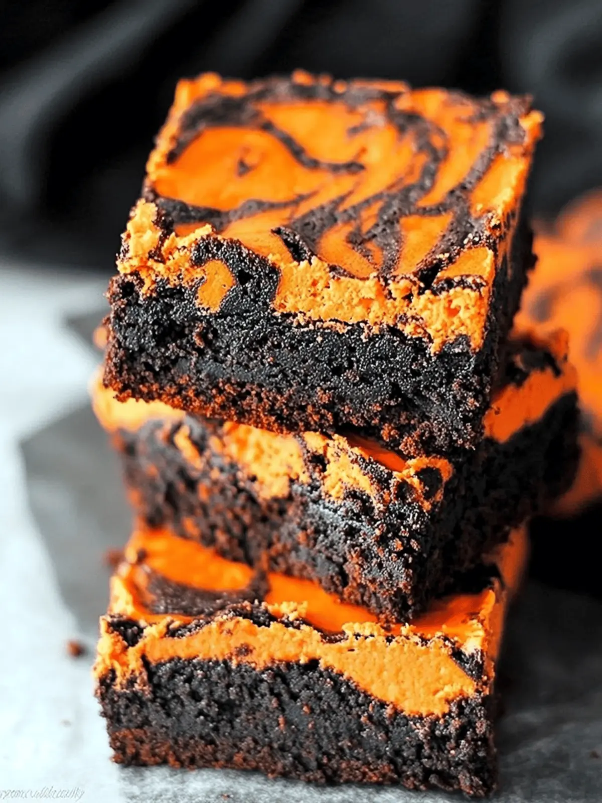 Halloween Cream Cheese Swirl Brownies