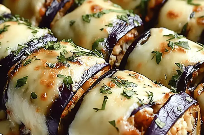 Cheesy Eggplant Rolls