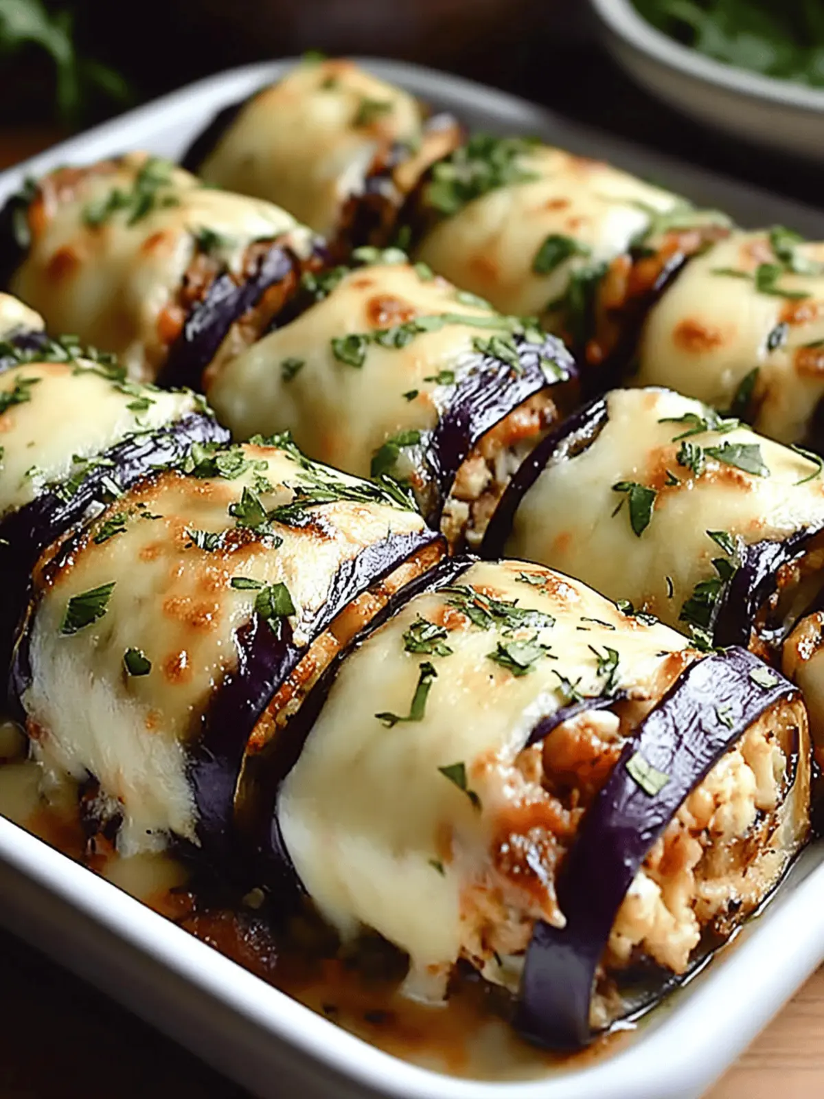 Cheesy Eggplant Rolls