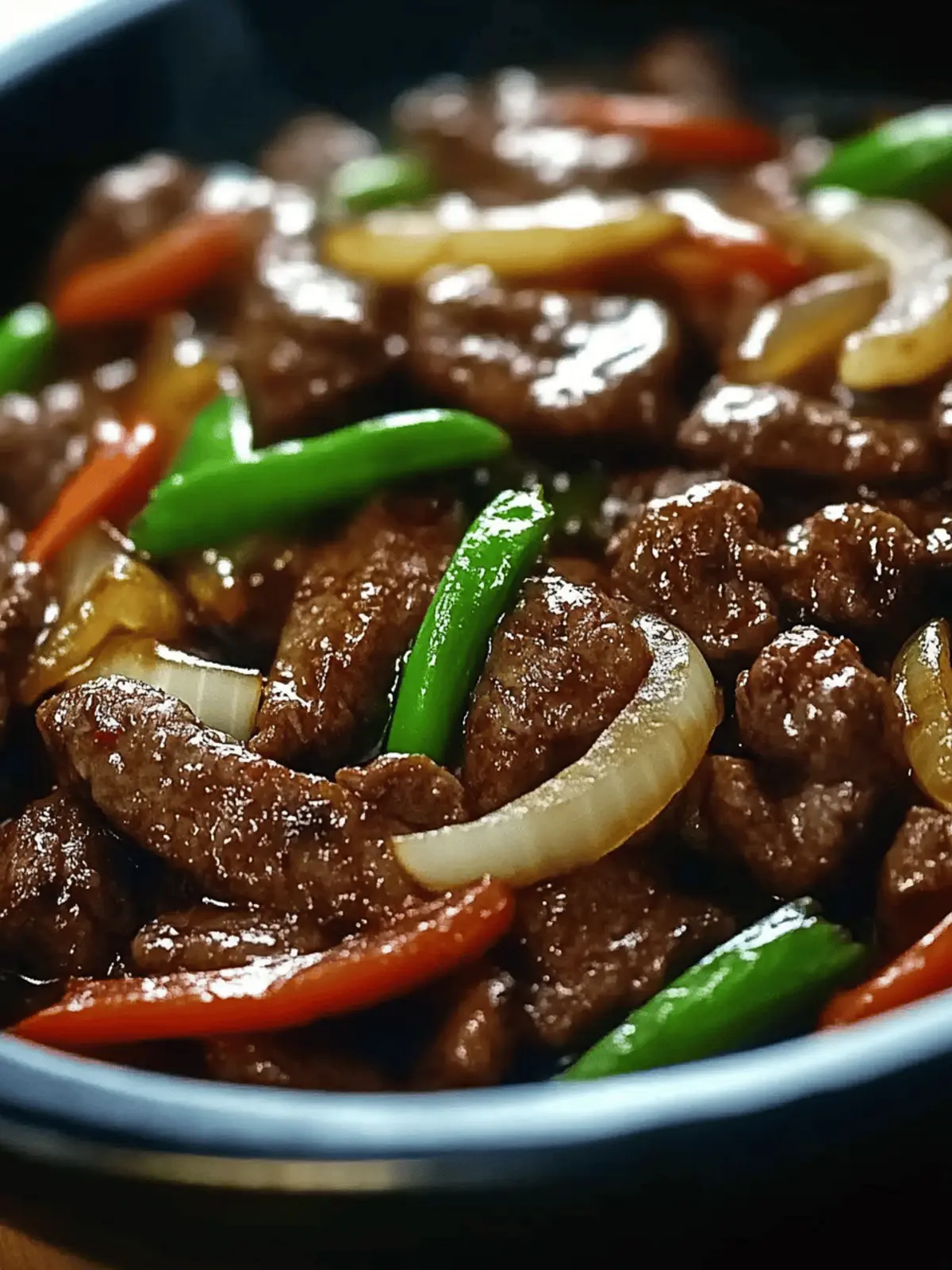 Sizzling Chinese Pepper Steak with Onions