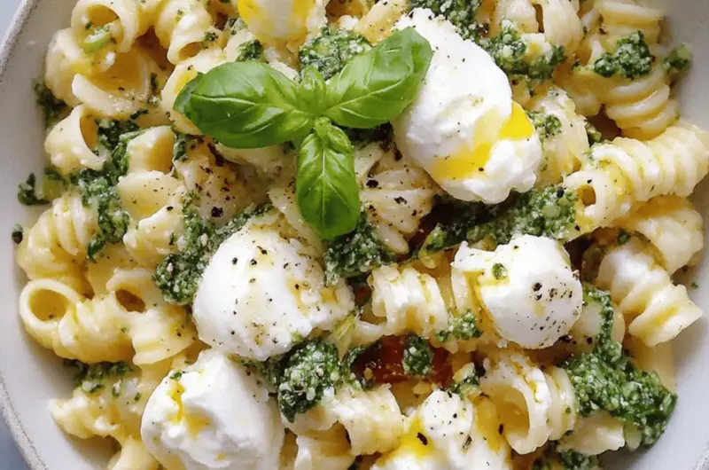 Lemon Burrata Pasta Salad