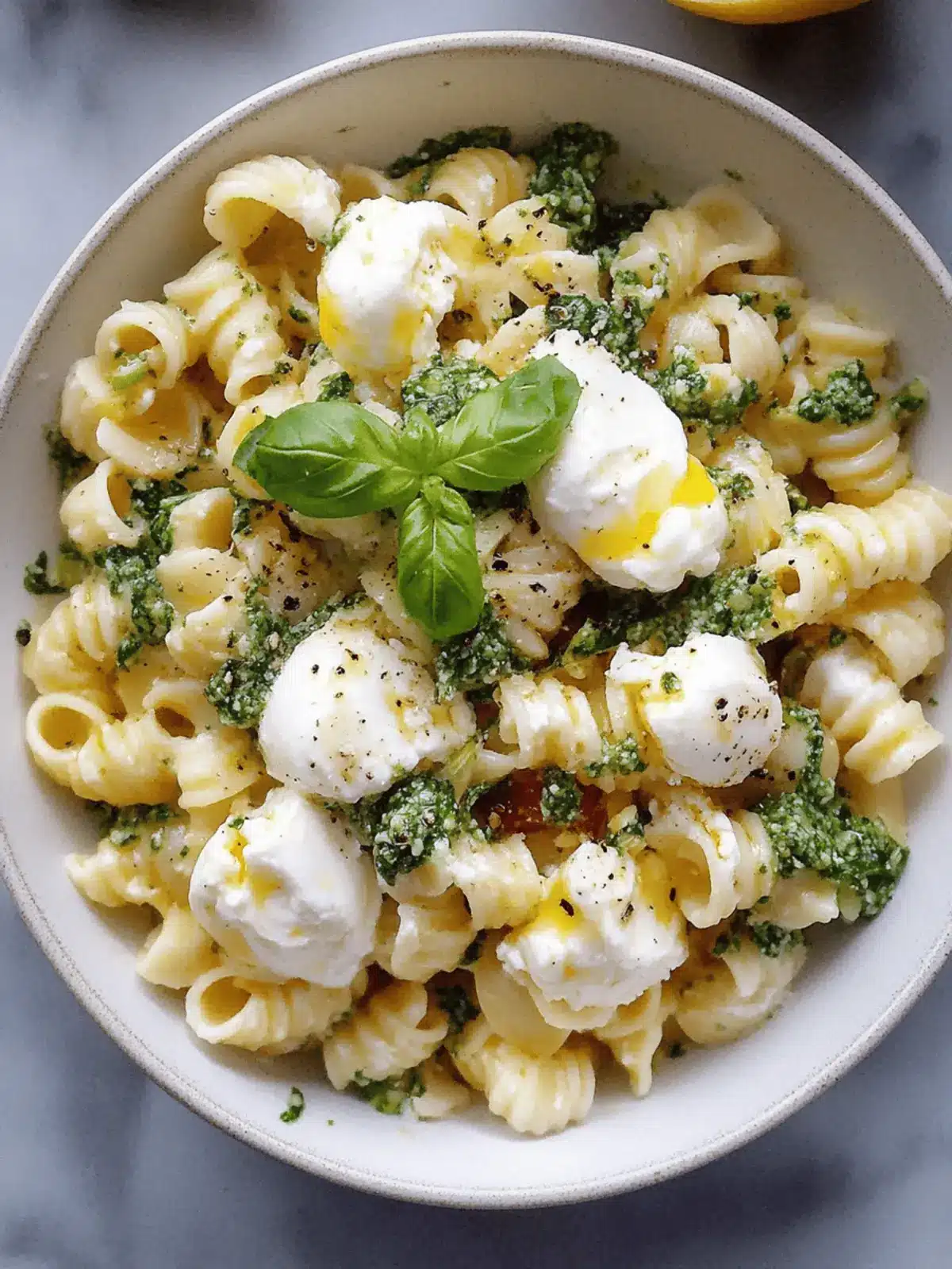 Lemon Burrata Pasta Salad