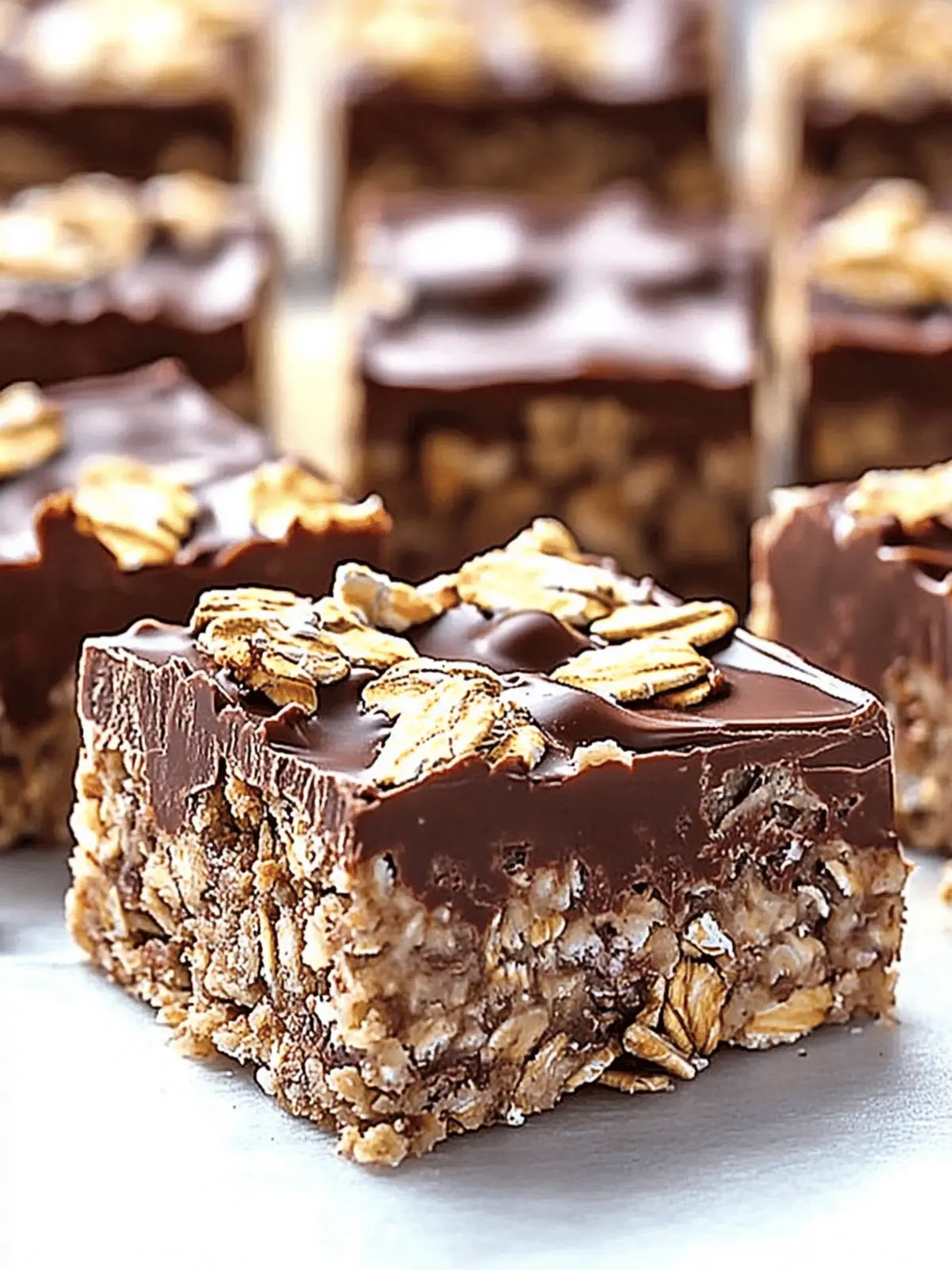 No Bake Chocolate Oatmeal Bars