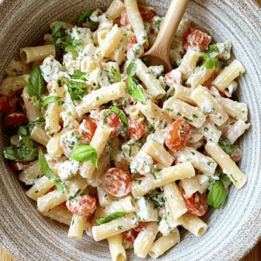Creamy Caprese Pasta Salad