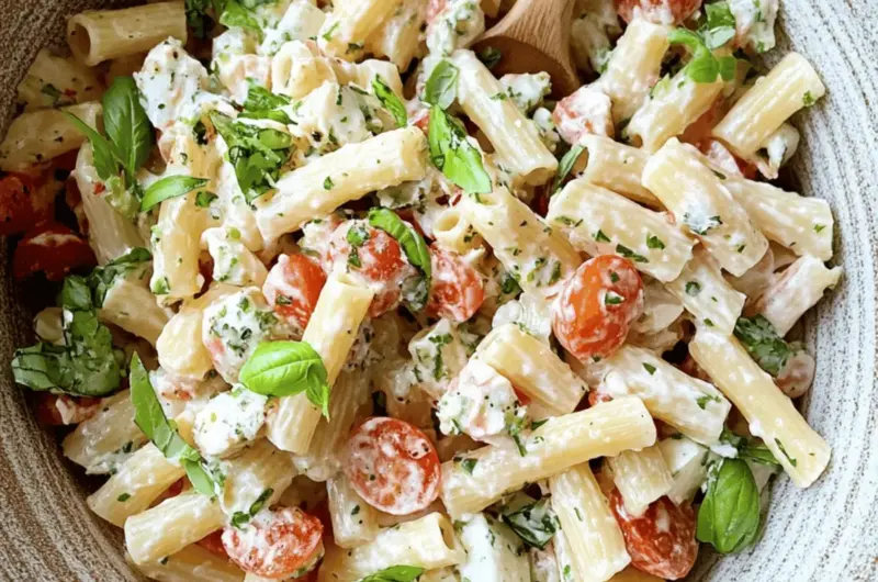 Creamy Caprese Pasta Salad for Quick, Flavor-Packed Meals 1 Creamy Caprese Pasta Salad