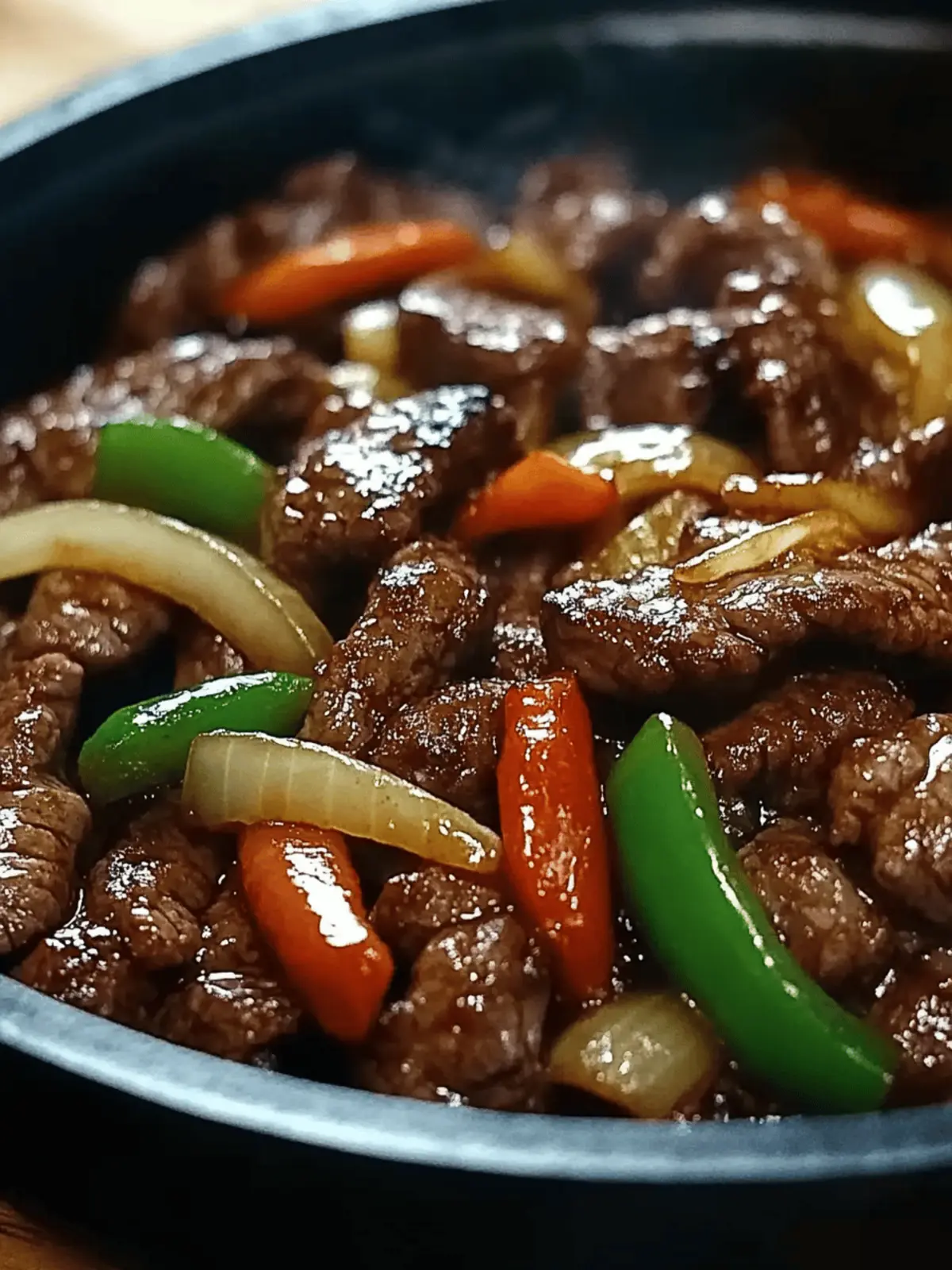 Sizzling Chinese Pepper Steak with Onions