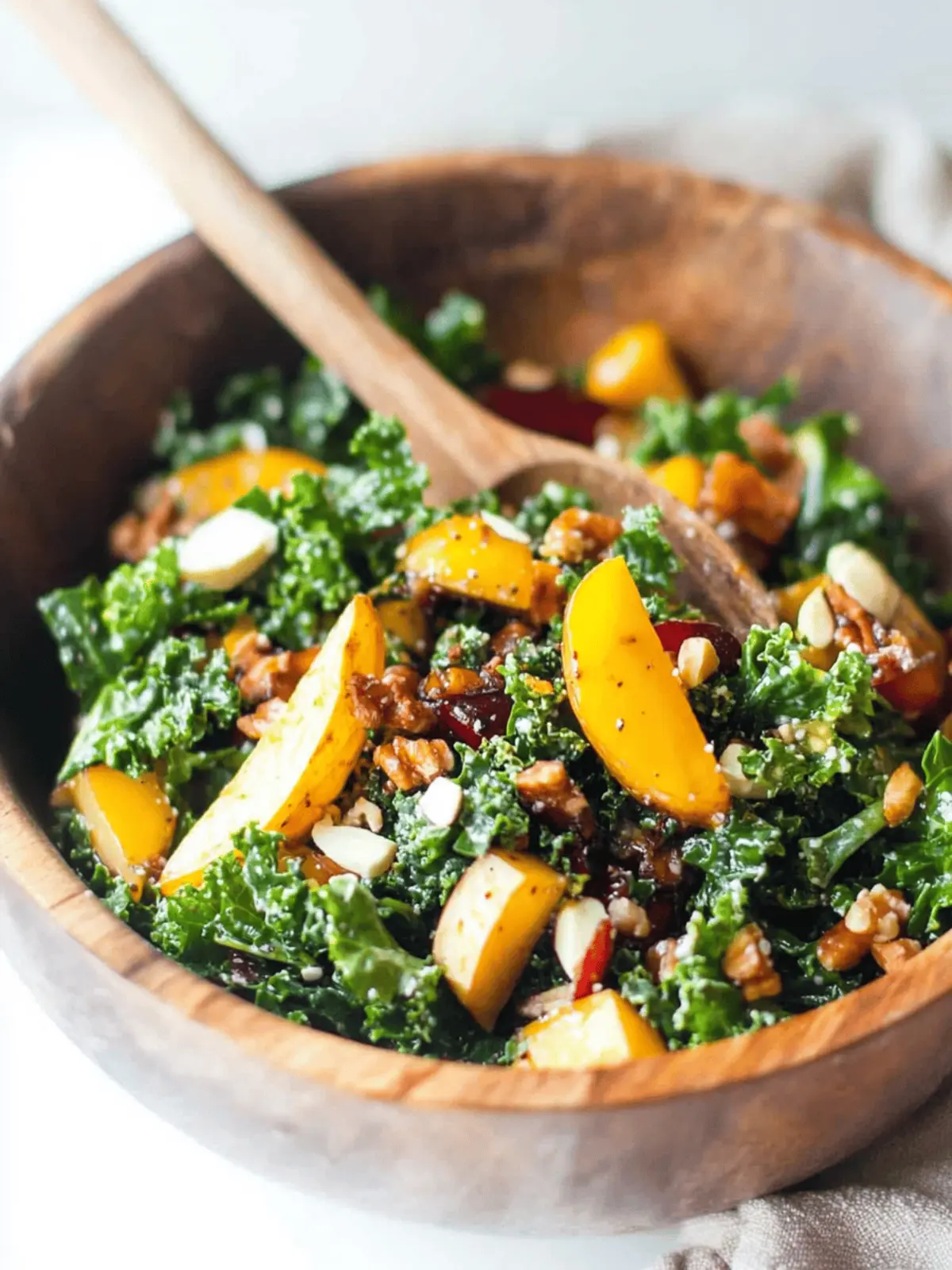 Autumn Kale Salad with Maple Balsamic Vinaigrette