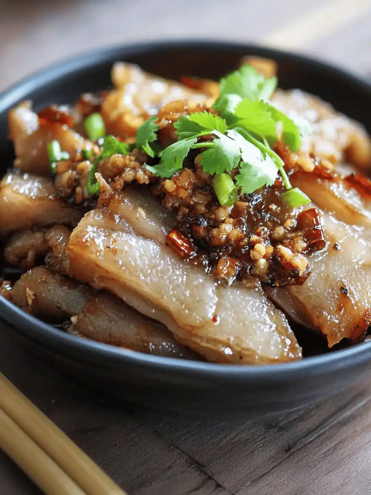 Pork Belly with Spicy Garlic Sauce