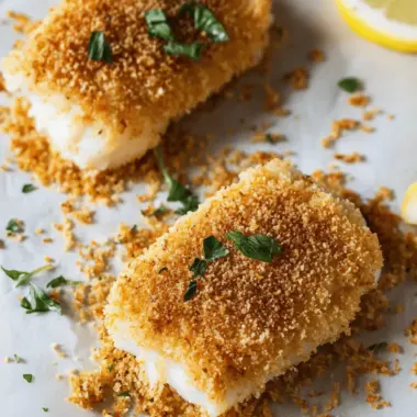 Panko Parmesan Encrusted Cod