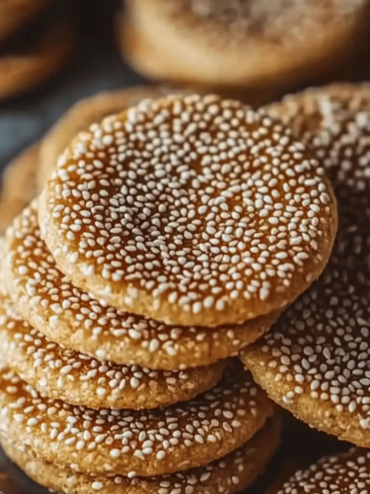 Buttery Honey Sesame Cookies