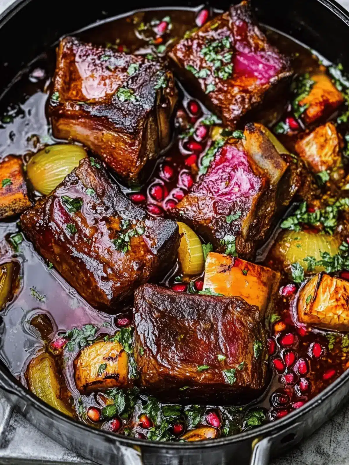 Red Wine & Pomegranate Short Ribs