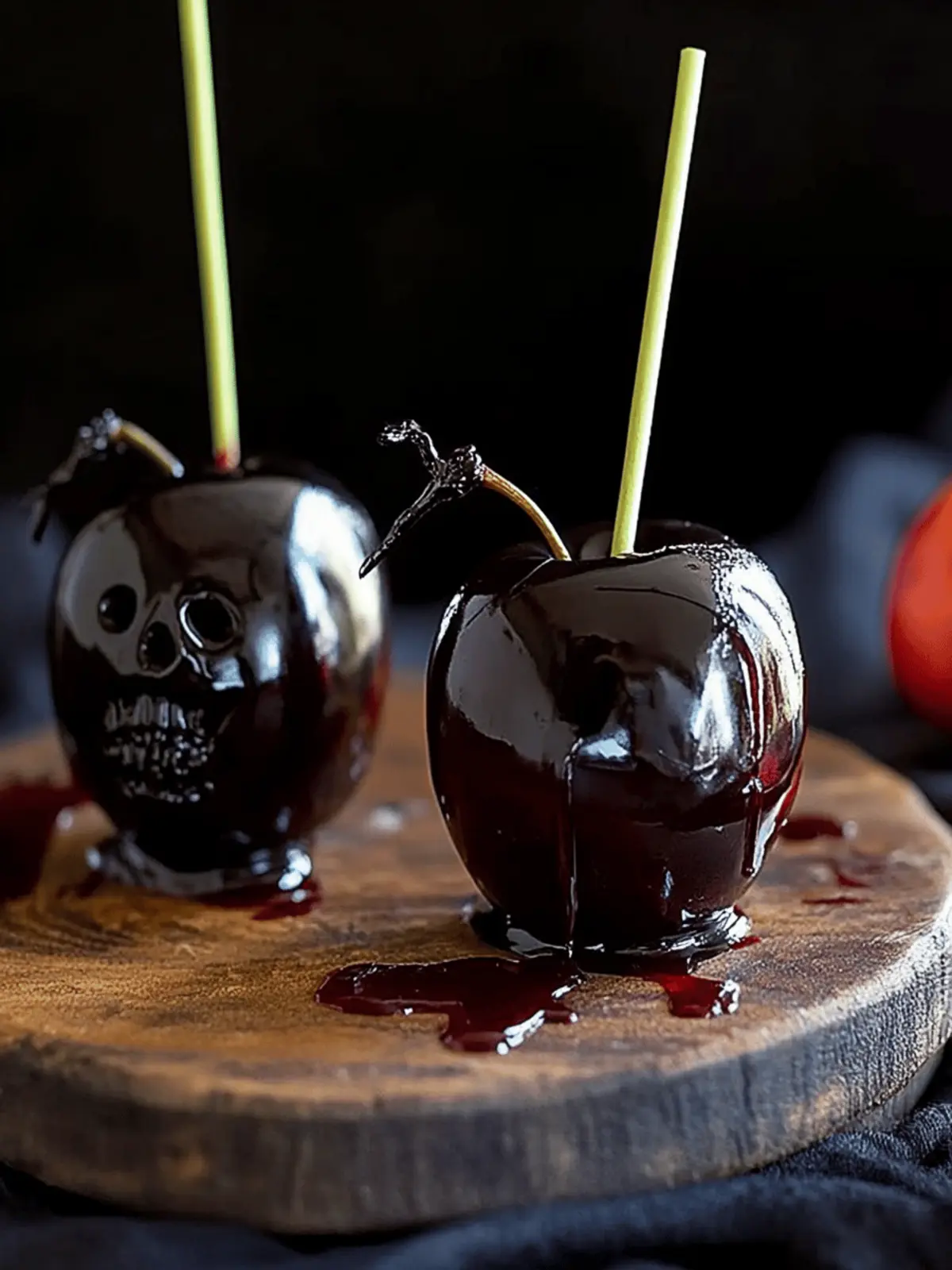 Poison Toffee Apples for Halloween