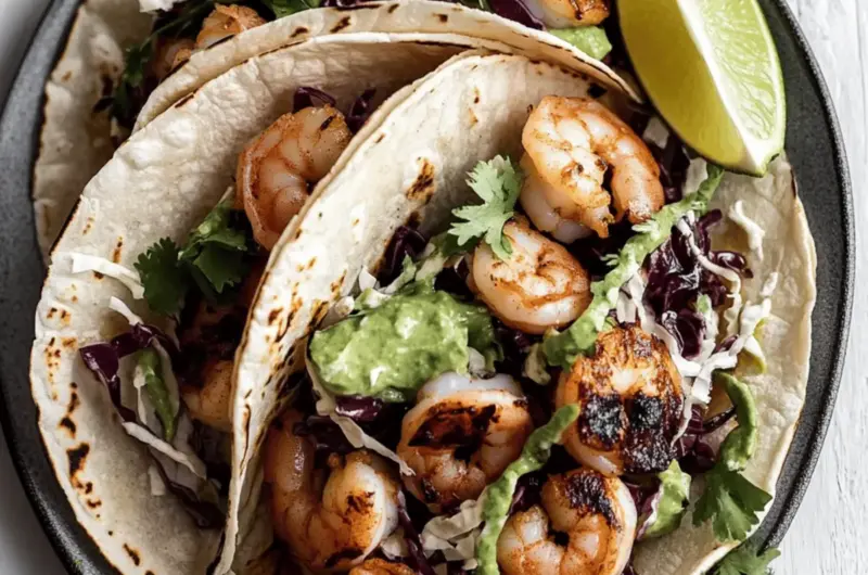 Grilled Honey Lime Shrimp Tacos