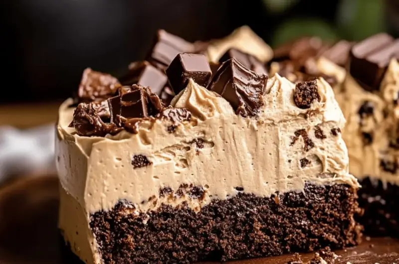 Irresistible Snickers Cake with Creamy Peanut Butter Frosting 1 Snickers Cake