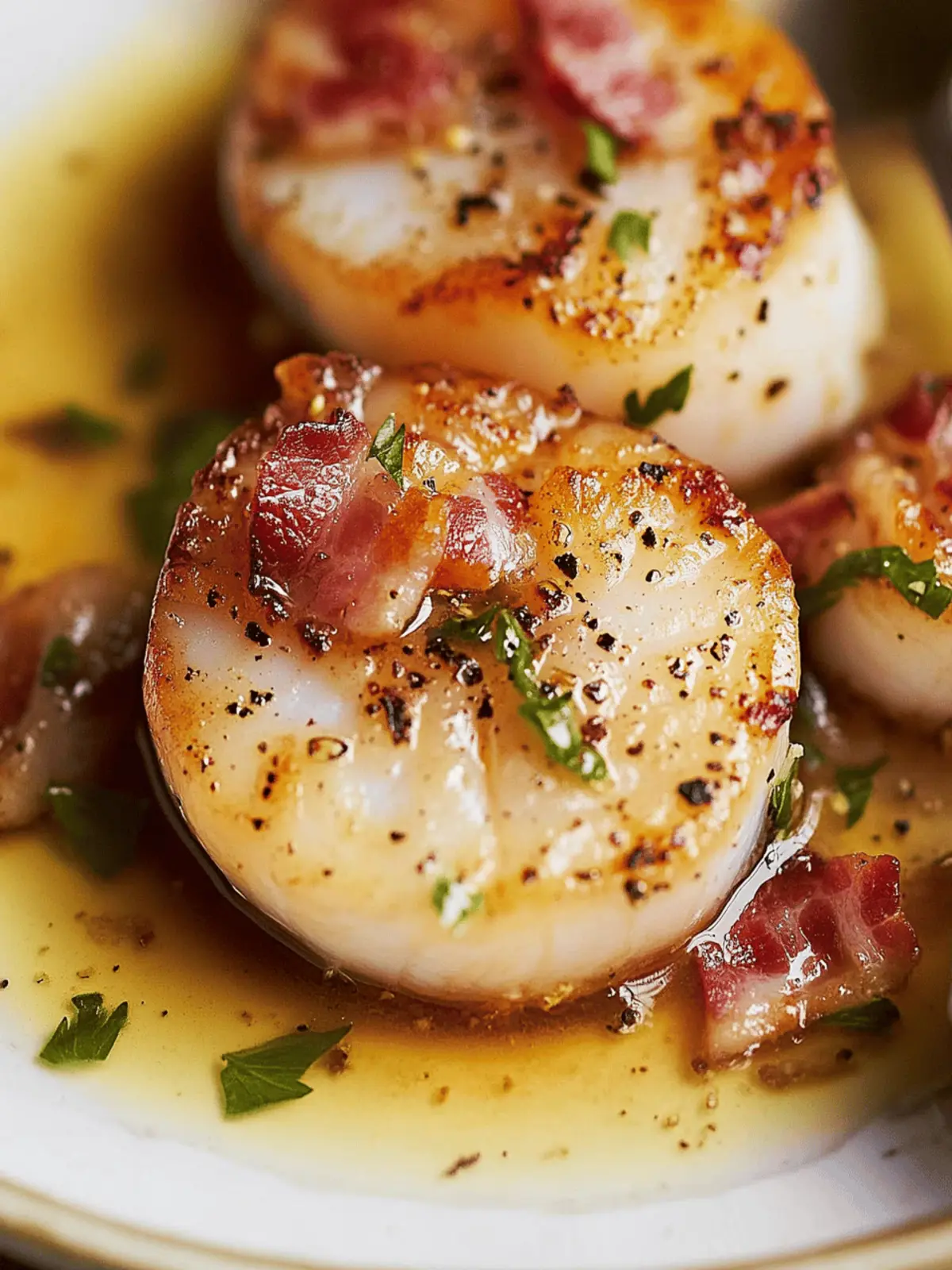 Indulge in Scallops with Bacon and White Wine Sauce Tonight 2 Scallops with Bacon and White Wine Sauce