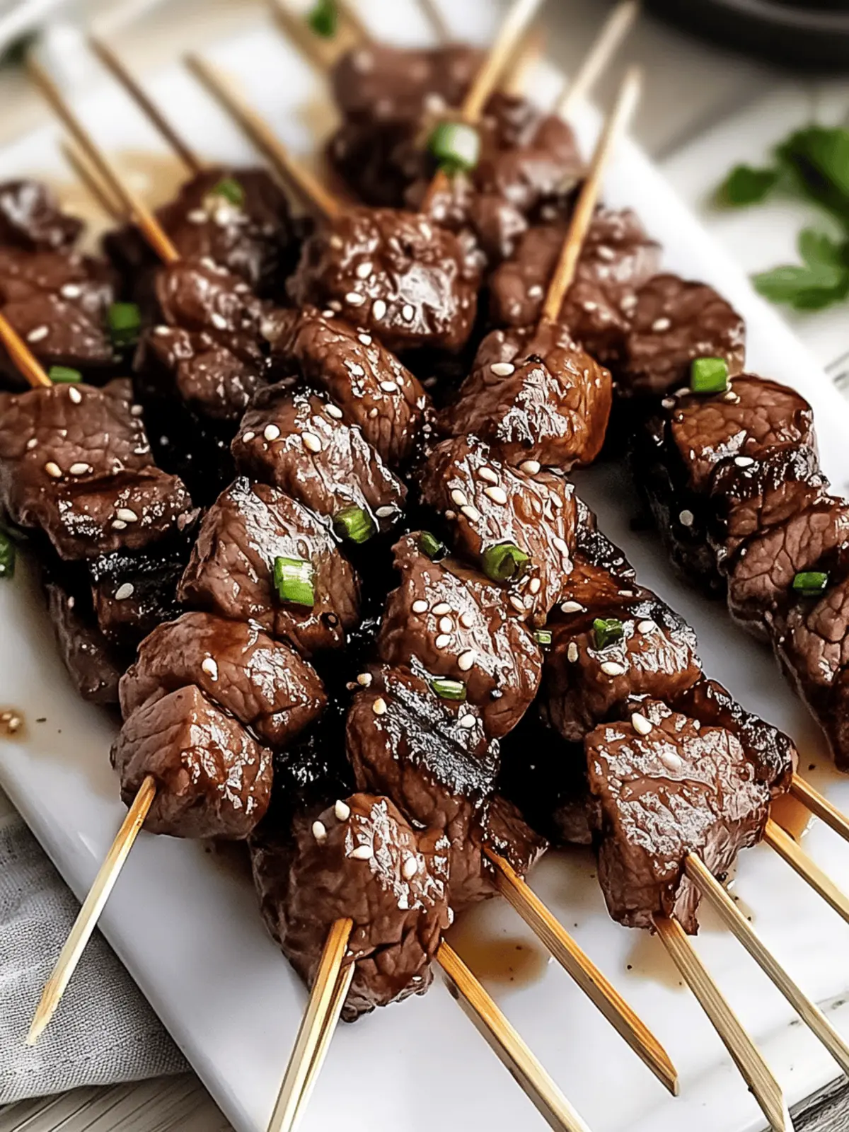 Easy Sweet Teriyaki Beef Skewers