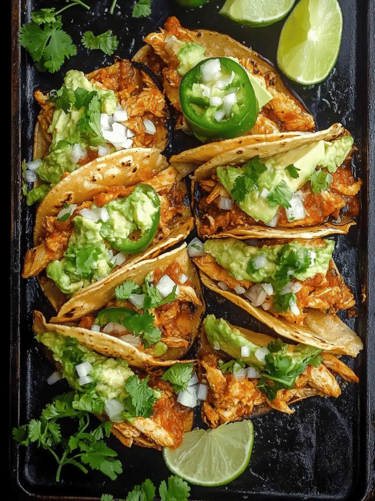 Crispy Poblano Chicken Tacos with Avocado-Jalapeño Salsa
