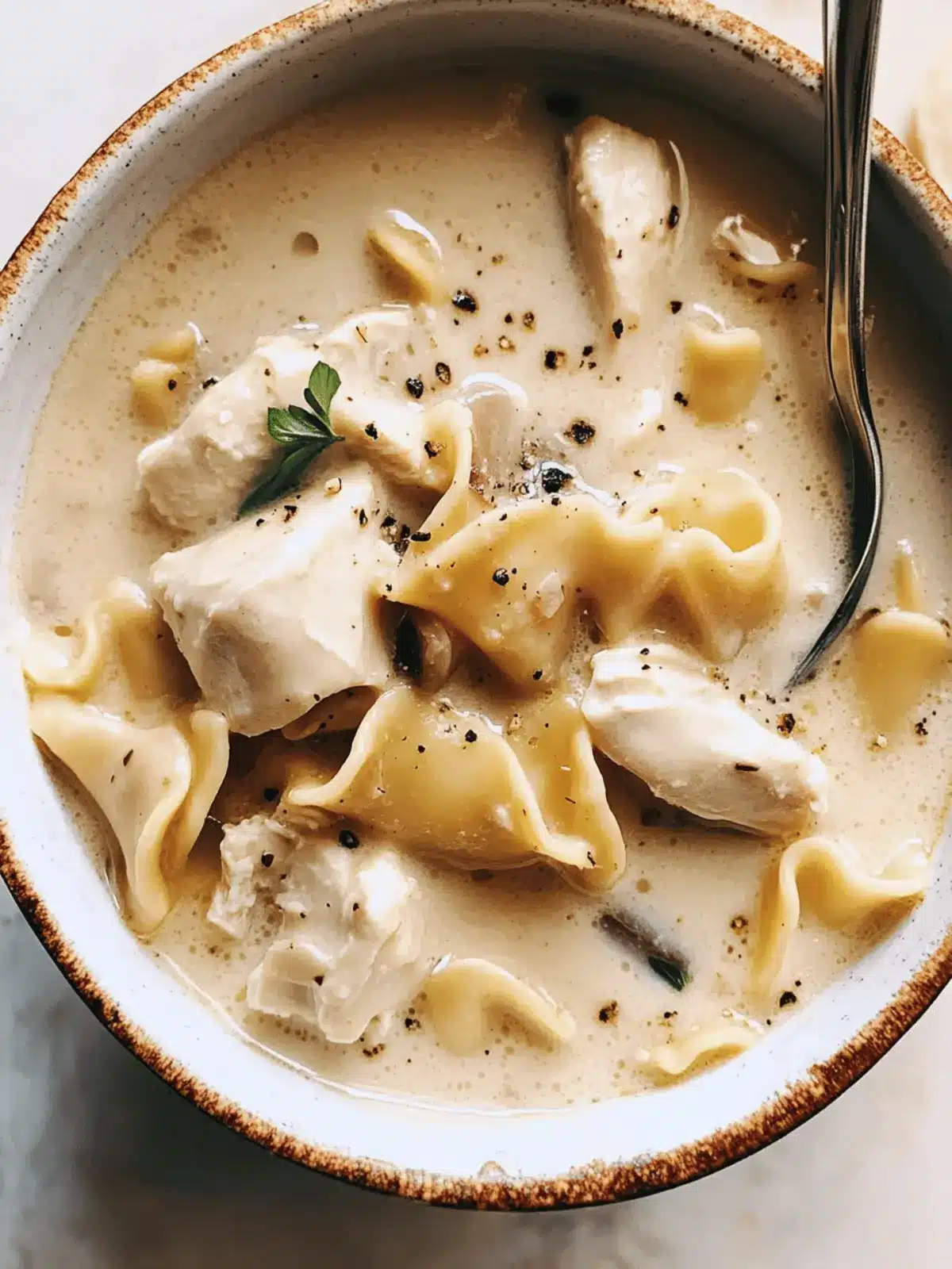 Creamy Roasted Garlic White Chicken Lasagna Soup for Cozy Nights 4 Roasted Garlic White Chicken Lasagna Soup