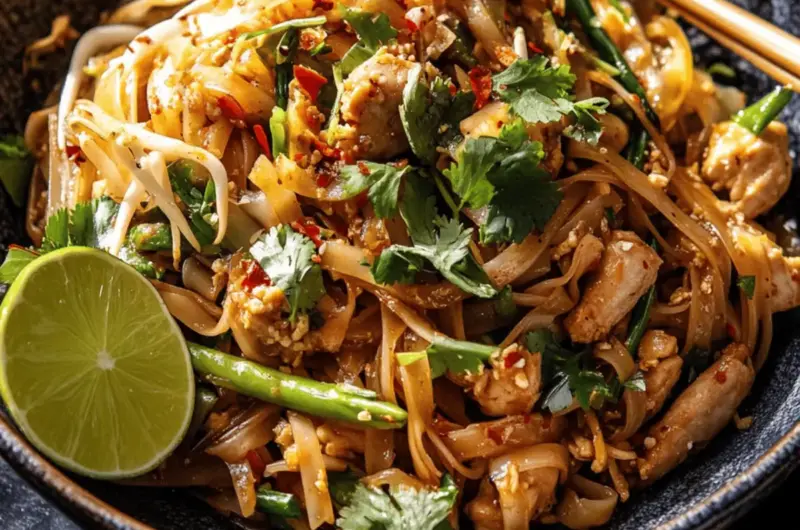 30 Minute Garlic Butter Chicken Pad Thai You’ll Crave Daily 1 30 Minute Garlic Butter Chicken Pad Thai