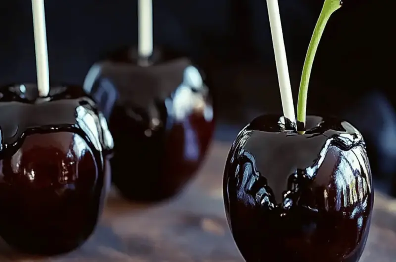 Poison Toffee Apples for Halloween