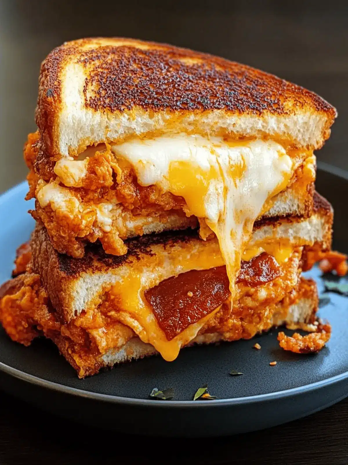 Crispy Fried Buffalo Chicken Grilled Cheese Sandwich Bliss 3 Crispy Fried Buffalo Chicken Grilled Cheese Sandwich