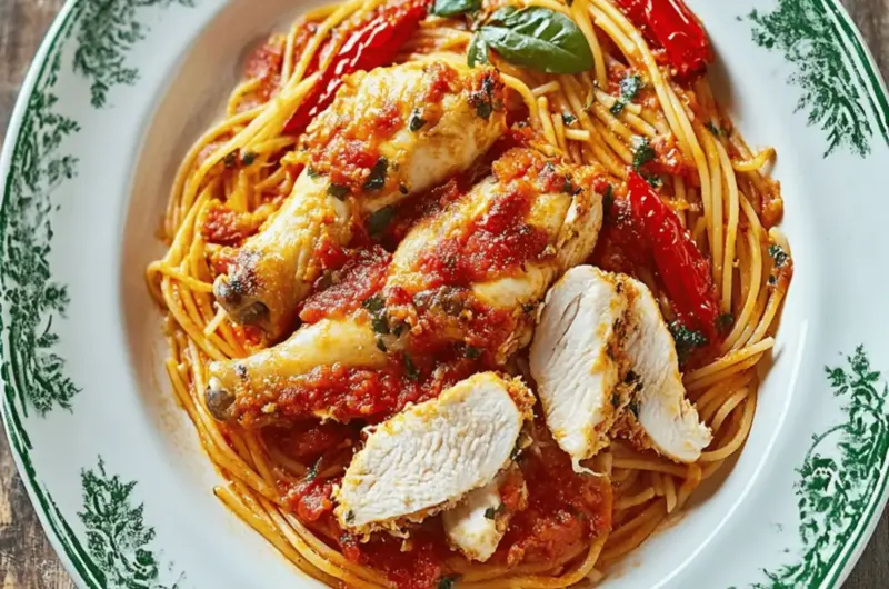 Chicken Milanese & spaghetti arrabbiata