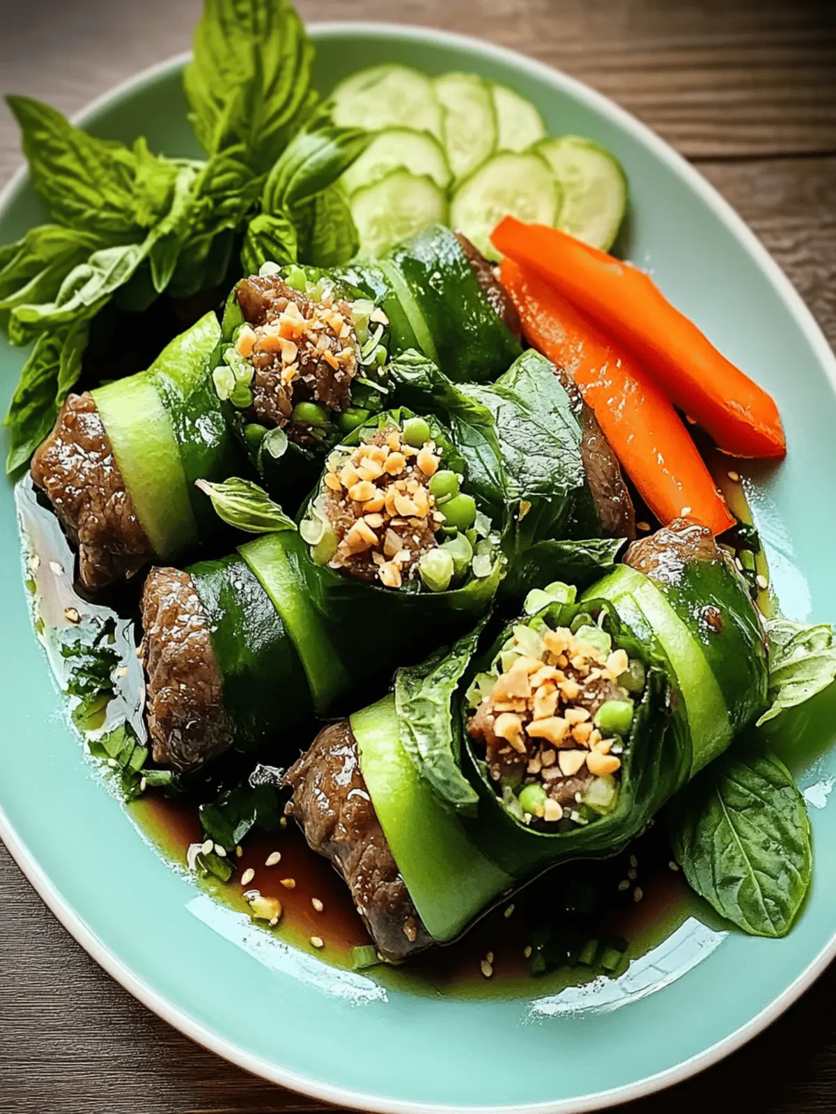 Thai Basil Beef Rolls