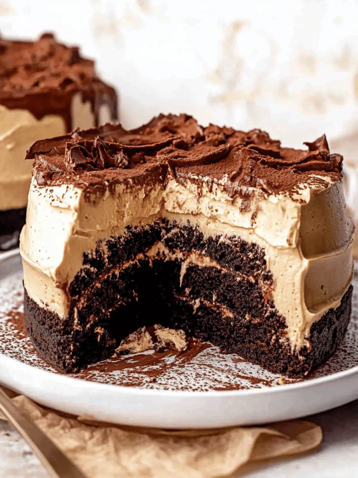 Chocolate Tiramisu Fudge Cake