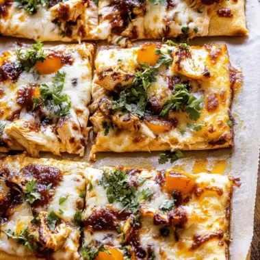 Sheet Pan BBQ Chicken Pizza