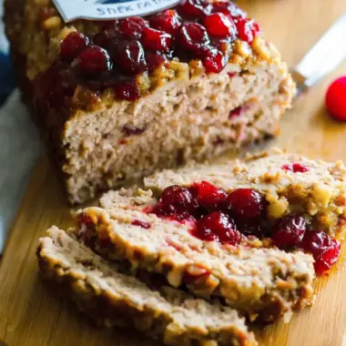 Turkey Meatloaf with Stuffing and Cranberries