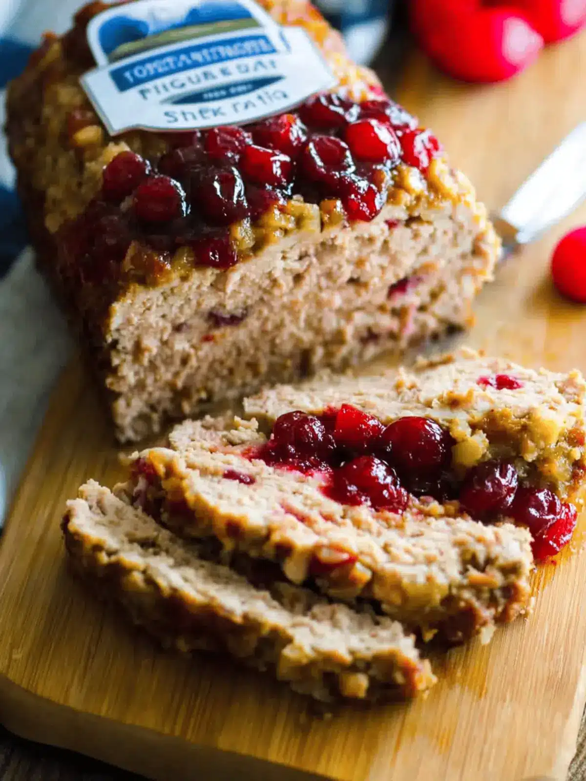 Turkey Meatloaf with Stuffing and Cranberries