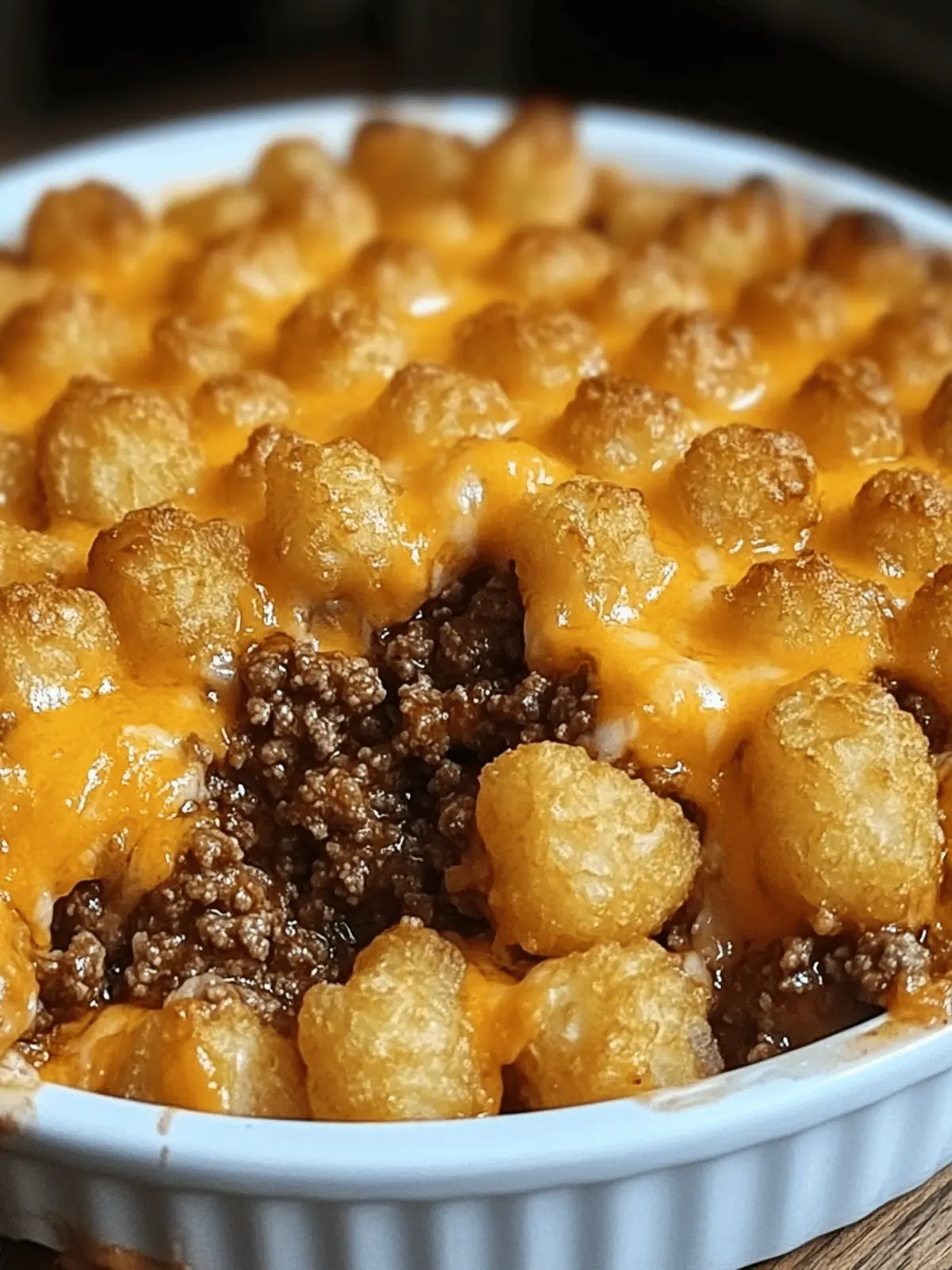Tater Tot Casserole with Ground Beef