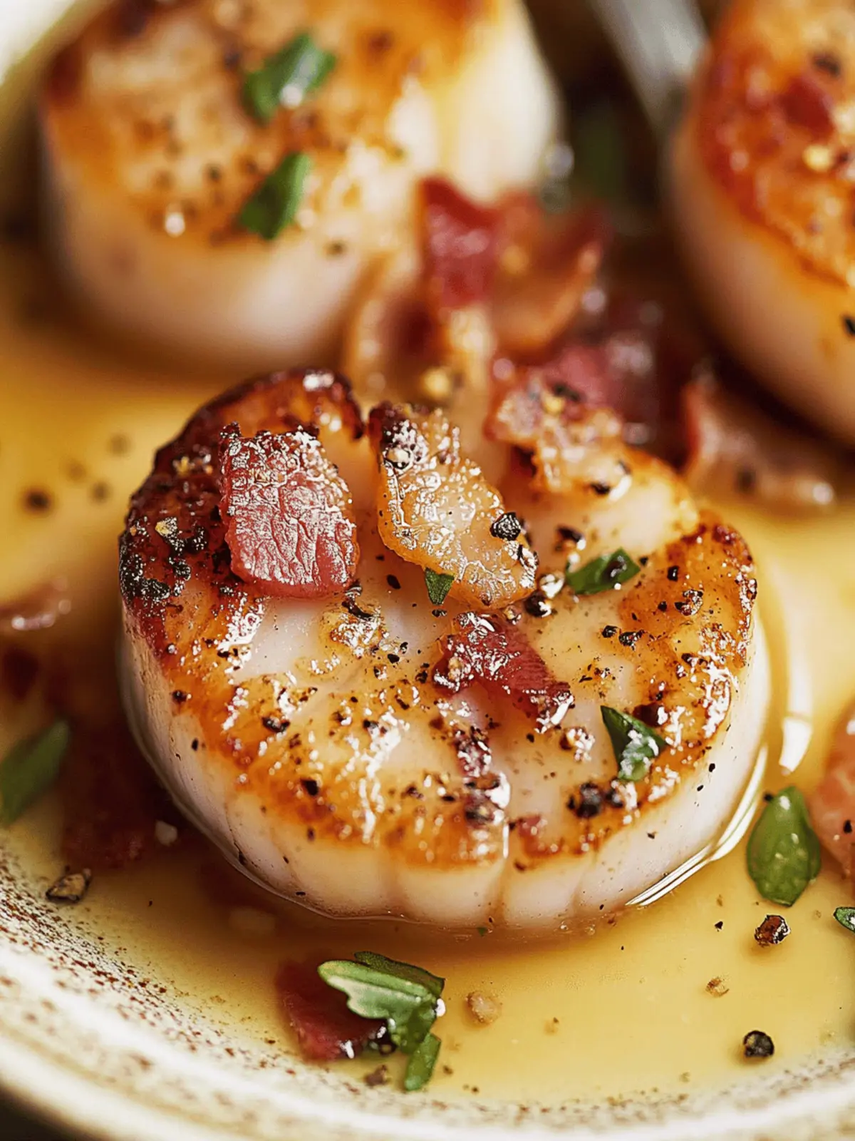 Indulge in Scallops with Bacon and White Wine Sauce Tonight 3 Scallops with Bacon and White Wine Sauce