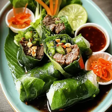 Thai Basil Beef Rolls