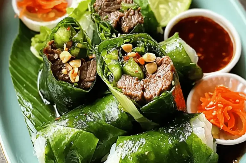 Thai Basil Beef Rolls