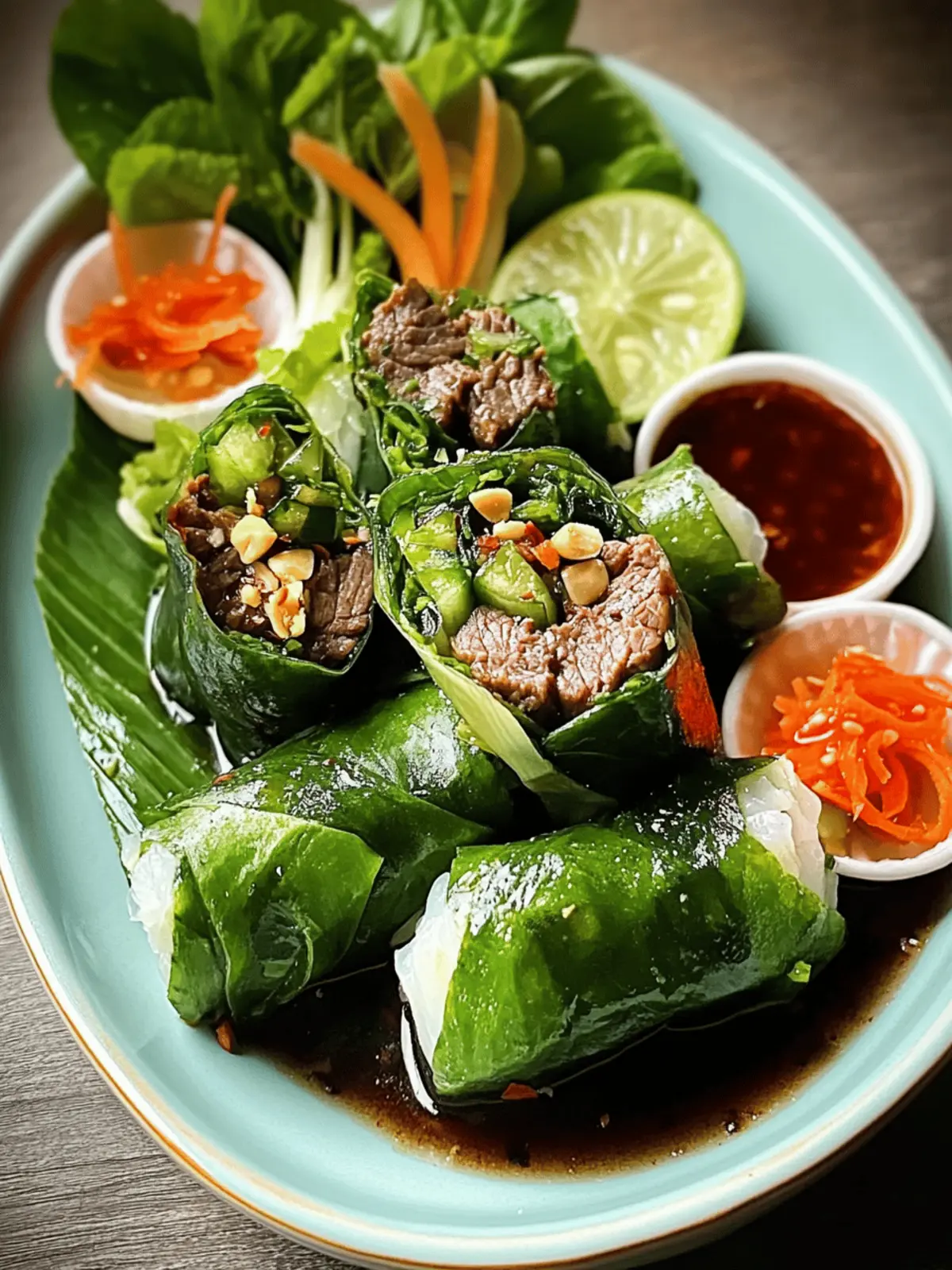 Thai Basil Beef Rolls
