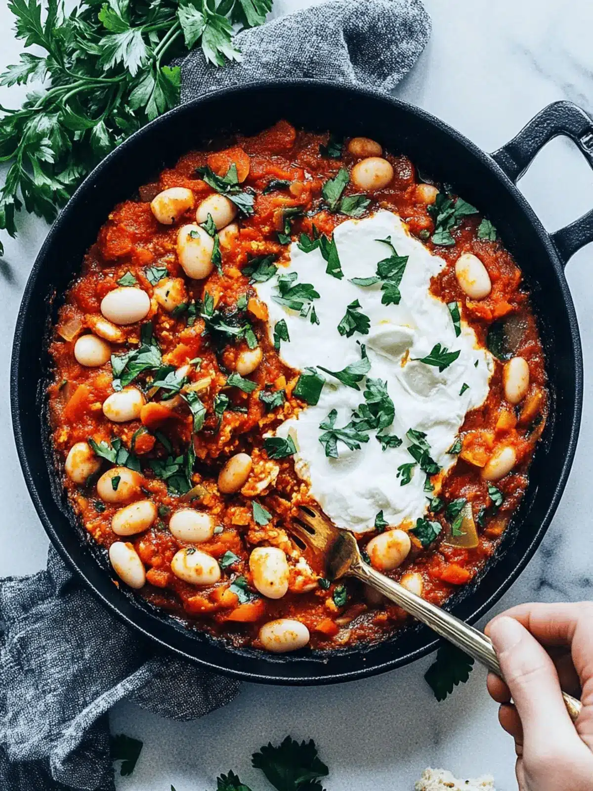 One-Pot Vegan White Bean Shakshuka for Quick, Flavorful Meals 2 One-Pot Vegan White Bean Shakshuka