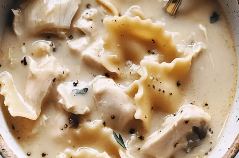 Creamy Roasted Garlic White Chicken Lasagna Soup for Cozy Nights 1 Roasted Garlic White Chicken Lasagna Soup